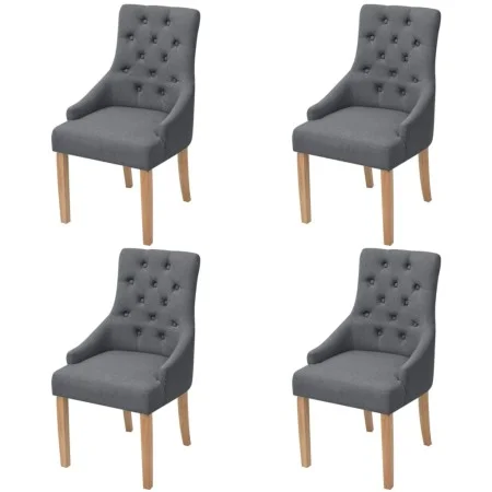 Esszimmerstühle 4 Einheiten aus dunkelgrauem Stoff von vidaXL, Essstühle - Ref: Foro24-274423, Preis: 501,57 €, Rabatt: %