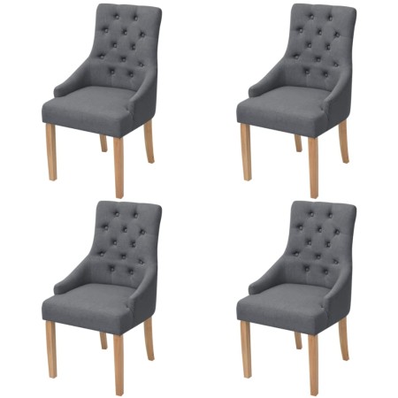 Esszimmerstühle 4 Einheiten aus dunkelgrauem Stoff von vidaXL, Essstühle - Ref: Foro24-274423, Preis: 506,47 €, Rabatt: %