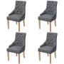 Esszimmerstühle 4 Einheiten aus dunkelgrauem Stoff von vidaXL, Essstühle - Ref: Foro24-274423, Preis: 501,57 €, Rabatt: %