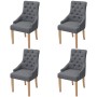 Esszimmerstühle 4 Einheiten aus dunkelgrauem Stoff von vidaXL, Essstühle - Ref: Foro24-274423, Preis: 506,47 €, Rabatt: %