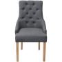 Esszimmerstühle 4 Einheiten aus dunkelgrauem Stoff von vidaXL, Essstühle - Ref: Foro24-274423, Preis: 506,47 €, Rabatt: %