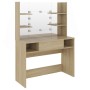 Make-up-Waschtisch mit LED-Leuchten MDF Eiche 100x40x135 cm von vidaXL, Schlafzimmerkommoden - Ref: Foro24-331545, Preis: 204...