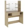 Makeup vanity with LED lights, oak MDF, 100x40x135 cm by vidaXL, Bedroom Dressers - Ref: Foro24-331545, Price: 201,83 €, Disc...