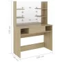 Makeup vanity with LED lights, oak MDF, 100x40x135 cm by vidaXL, Bedroom Dressers - Ref: Foro24-331545, Price: 201,83 €, Disc...