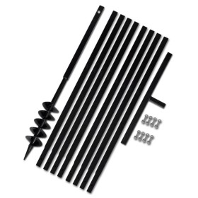 Taladro De Tierra Con Mango 100 mm Con Tubo De Extensión 9 M Acero by vidaXL, Helical augers - Ref: Foro24-270520, Price: 130...