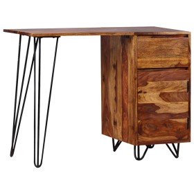 Escritorio con 1 cajón y 1 armario madera maciza de acacia Escritorio con 1 cajón y 1 armario madera maciza de acacia