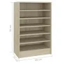 Shoe cabinet made of Sonoma oak plywood 60x35x92 cm by vidaXL, Shoe racks and shoe organizers - Ref: Foro24-808948, Price: 63...