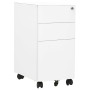 Mobiler Aktenschrank aus weißem Stahl 30x45x59 cm von vidaXL, Aktenschränke - Ref: Foro24-335982, Preis: 129,55 €, Rabatt: %