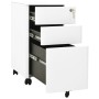 Mobiler Aktenschrank aus weißem Stahl 30x45x59 cm von vidaXL, Aktenschränke - Ref: Foro24-335982, Preis: 129,55 €, Rabatt: %