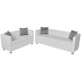 Set aus 2- und 3-Sitzer-Sofas und weißem Kunstledersessel von vidaXL, Sofas - Ref: Foro24-272180, Preis: 498,33 €, Rabatt: %