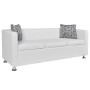 Set aus 2- und 3-Sitzer-Sofas und weißem Kunstledersessel von vidaXL, Sofas - Ref: Foro24-272180, Preis: 498,33 €, Rabatt: %