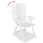 Liegende Gartenstühle 4 Einheiten aus weißem Kunststoff von vidaXL, Gartenstühle - Ref: Foro24-275067, Preis: 317,77 €, Rabat...