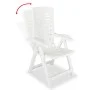 Sillas de jardín reclinables 4 unidades plástico blanco de vidaXL, Sillas de jardín - Ref: Foro24-275067, Precio: 310,73 €, D...