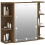 Möbel mit Spiegel und LED-Leuchten, braune Eiche, 70 x 16,5 x 60 cm von vidaXL, Badezimmerwaschtische - Ref: Foro24-820453, P...
