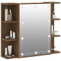 Möbel mit Spiegel und LED-Leuchten, braune Eiche, 70 x 16,5 x 60 cm von vidaXL, Badezimmerwaschtische - Ref: Foro24-820453, P...