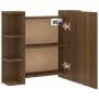 Möbel mit Spiegel und LED-Leuchten, braune Eiche, 70 x 16,5 x 60 cm von vidaXL, Badezimmerwaschtische - Ref: Foro24-820453, P...