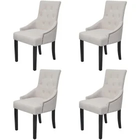 Dining chairs 4 units cream gray fabric by vidaXL, dining chairs - Ref: Foro24-272506, Price: 634,43 €, Discount: %