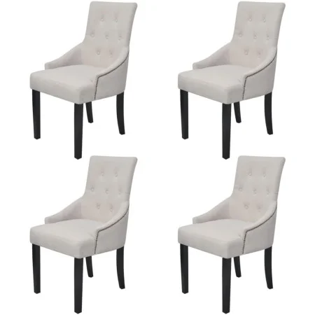 Dining chairs 4 units cream gray fabric by vidaXL, dining chairs - Ref: Foro24-272506, Price: 634,43 €, Discount: %