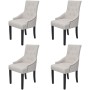 Esszimmerstühle 4 Einheiten cremegrauer Stoff von vidaXL, Essstühle - Ref: Foro24-272506, Preis: 647,05 €, Rabatt: %