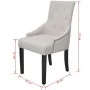 Dining chairs 4 units cream gray fabric by vidaXL, dining chairs - Ref: Foro24-272506, Price: 634,43 €, Discount: %