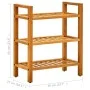 Zapatero con 3 estantes madera maciza de roble 50x27x60 cm de vidaXL, Zapateros y organizadores de calzado - Ref: Foro24-3317...
