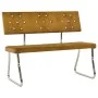 Banco de terciopelo marrón 110 cm de vidaXL, Bancos de comedor y cocina - Ref: Foro24-325871, Precio: 110,32 €, Descuento: %