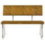 Banco de terciopelo marrón 110 cm de vidaXL, Bancos de comedor y cocina - Ref: Foro24-325871, Precio: 111,68 €, Descuento: %
