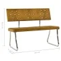 Brown velvet bench 110 cm by vidaXL, Dining and kitchen benches - Ref: Foro24-325871, Price: 110,32 €, Discount: %