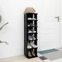 Black plywood shoe cabinet 27.5x27x102 cm by vidaXL, Shoe racks and shoe organizers - Ref: Foro24-808487, Price: 44,24 €, Dis...