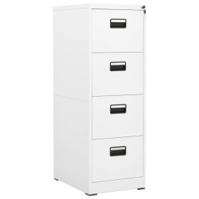 White steel filing cabinet 46x62x133 cm by vidaXL, Filing cabinets - Ref: Foro24-336278, Price: 254,22 €, Discount: %