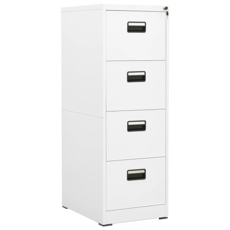Aktenschrank aus weißem Stahl, 46 x 62 x 133 cm von vidaXL, Aktenschränke - Ref: Foro24-336278, Preis: 254,22 €, Rabatt: %