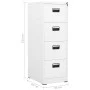 Aktenschrank aus weißem Stahl, 46 x 62 x 133 cm von vidaXL, Aktenschränke - Ref: Foro24-336278, Preis: 267,93 €, Rabatt: %