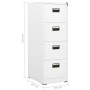 Aktenschrank aus weißem Stahl, 46 x 62 x 133 cm von vidaXL, Aktenschränke - Ref: Foro24-336278, Preis: 254,22 €, Rabatt: %
