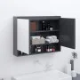Badezimmerschrank mit grauem MDF-Spiegel 80x15x60 cm von vidaXL, Badezimmerwaschtische - Ref: Foro24-331534, Preis: 129,76 €,...