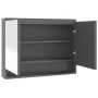 Badezimmerschrank mit grauem MDF-Spiegel 80x15x60 cm von vidaXL, Badezimmerwaschtische - Ref: Foro24-331534, Preis: 129,76 €,...