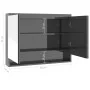 Badezimmerschrank mit grauem MDF-Spiegel 80x15x60 cm von vidaXL, Badezimmerwaschtische - Ref: Foro24-331534, Preis: 129,76 €,...