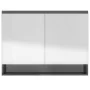 Badezimmerschrank mit glänzend grauem MDF-Spiegel 80x15x60 cm von vidaXL, Badezimmerwaschtische - Ref: Foro24-331533, Preis: ...