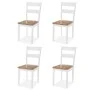 Essgruppe aus MDF und Kautschukholz, 5-teilig, weiß von vidaXL, Möbelsets für Küchen und Esszimmer - Ref: Foro24-274943, Prei...