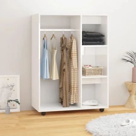 Schrank aus glänzend weißem Sperrholz, 80 x 40 x 110 cm von vidaXL, Kleiderschränke - Ref: Foro24-808519, Preis: 86,97 €, Rab...
