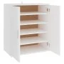White engineered wood shoe cabinet 60x35x70 cm by vidaXL, Shoe racks and shoe organizers - Ref: Foro24-808918, Price: 79,55 €...
