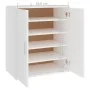 White engineered wood shoe cabinet 60x35x70 cm by vidaXL, Shoe racks and shoe organizers - Ref: Foro24-808918, Price: 79,55 €...