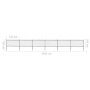 Garden fence with black steel hoop tips 10.2x1 m by vidaXL, fence panels - Ref: Foro24-277661, Price: 329,60 €, Discount: %