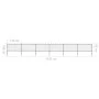 Gartenzaun mit schwarzen Stahlringspitzen 10,2x1 m von vidaXL, Zaunpaneele - Ref: Foro24-277661, Preis: 373,59 €, Rabatt: %