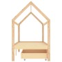 Kinderbettgestell mit Schubladen aus Zirbenholz 90x200cm von vidaXL, Kinderbetten und Betten für Kinder - Ref: Foro24-322138,...
