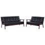 2-teilige Sofagarnitur aus schwarzem Kunstleder von vidaXL, Sofas - Ref: Foro24-278396, Preis: 398,44 €, Rabatt: %