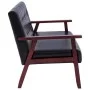 2-teilige Sofagarnitur aus schwarzem Kunstleder von vidaXL, Sofas - Ref: Foro24-278396, Preis: 398,44 €, Rabatt: %