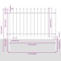 Cerca de jardín Gris 15.3 x 1.2 m