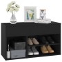 Black engineered wood shoe bench 80x30x45 cm by vidaXL, Shoe racks and shoe organizers - Ref: Foro24-808748, Price: 51,95 €, ...