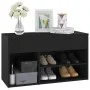 Schwarze Schuhbank aus Holzwerkstoff, 80 x 30 x 45 cm von vidaXL, Schuhregale und Schuhorganisatoren - Ref: Foro24-808748, Pr...