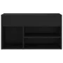 Schwarze Schuhbank aus Holzwerkstoff, 80 x 30 x 45 cm von vidaXL, Schuhregale und Schuhorganisatoren - Ref: Foro24-808748, Pr...
